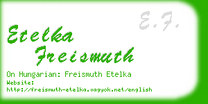 etelka freismuth business card